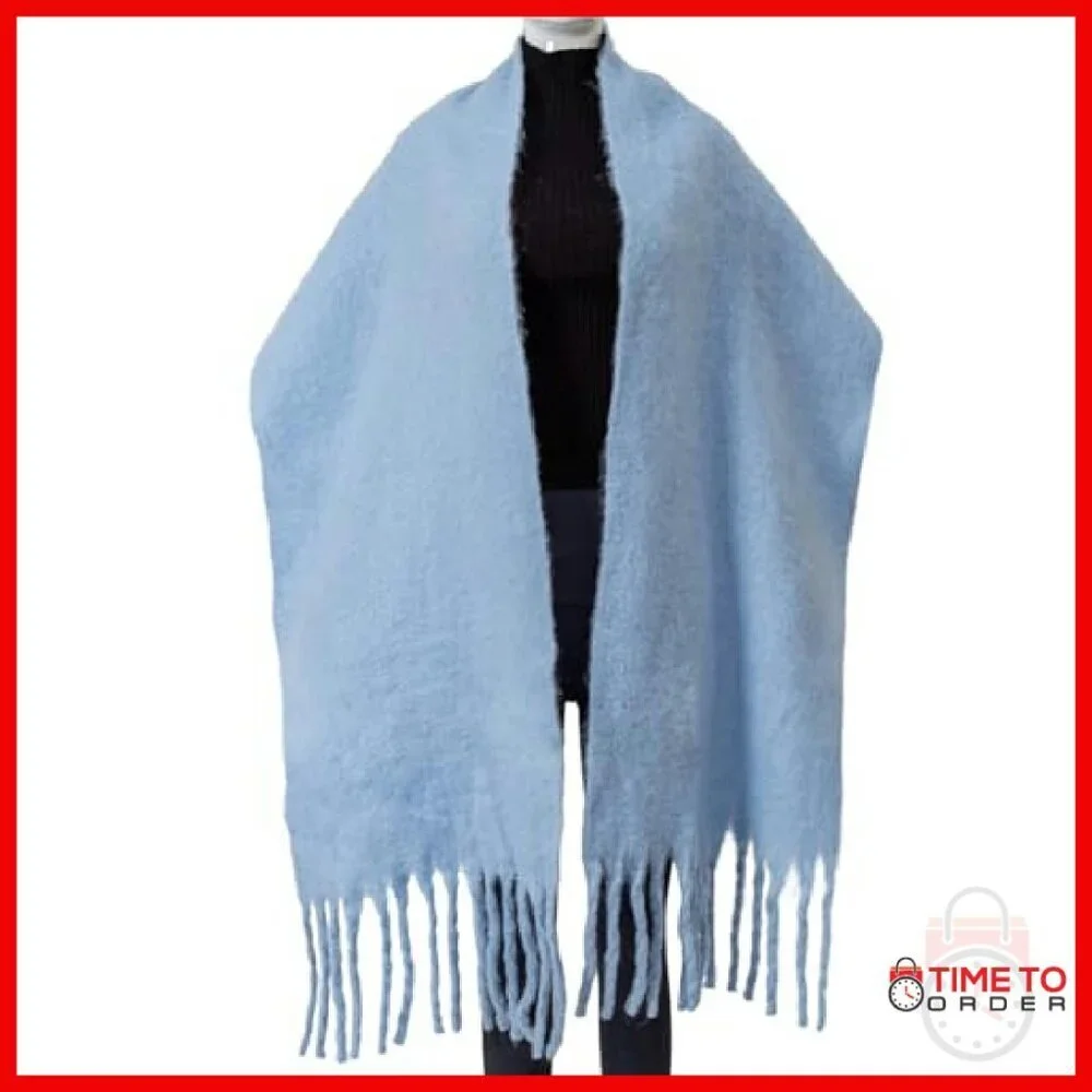 Oversized Chunky Winter Scarf - Super Soft Blanket Wrap - 94.5